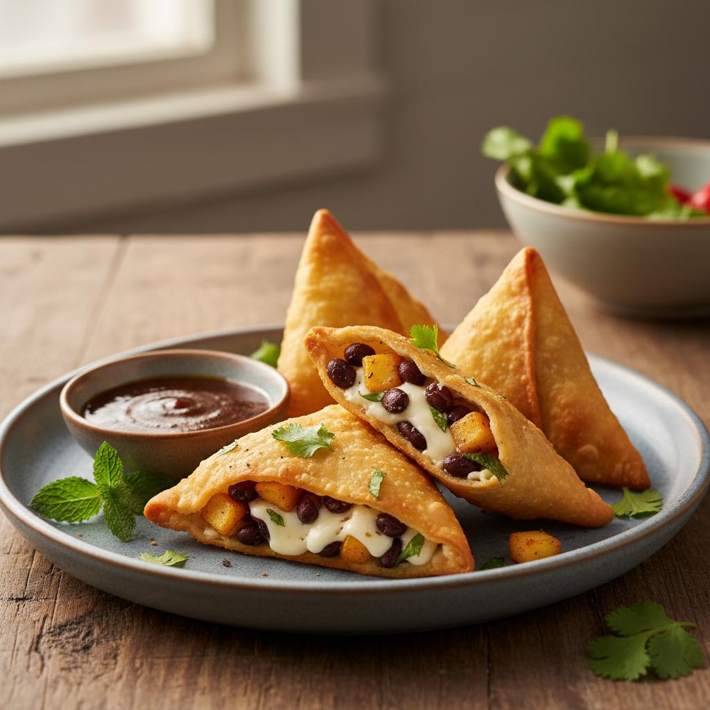 Potato Beans Cheese Samosa - healthy veg samosa Australia